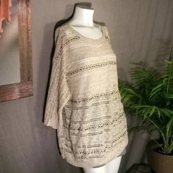 3/$25 Jones NY Beachy Crochet Top or cover up - Picture 7 of 11